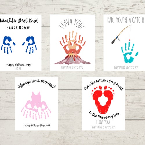 Father's Day Handprint Printable Father's Day - Etsy