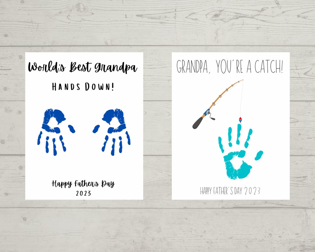 Grandpa Father’s Day Handprint Art Printable - Etsy