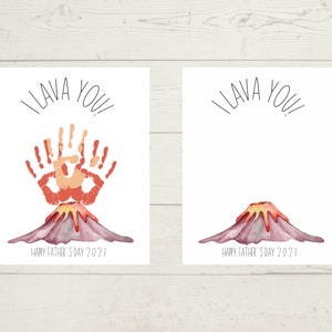 Father’s Day Handprint Art Printable- I Lava You