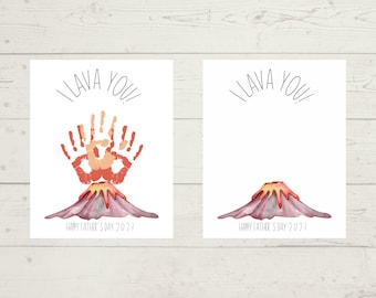 Father’s Day Handprint Art Printable- I Lava You