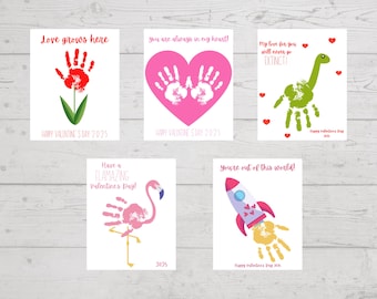 Valentine’s Day Handprint Art Bundle-Valentine’s Day Craft for Kids