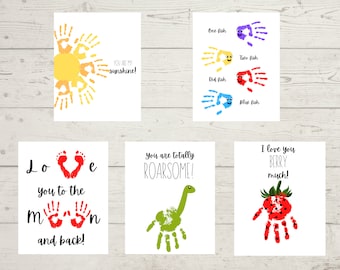 Kids Handprint Art Printable Bundle