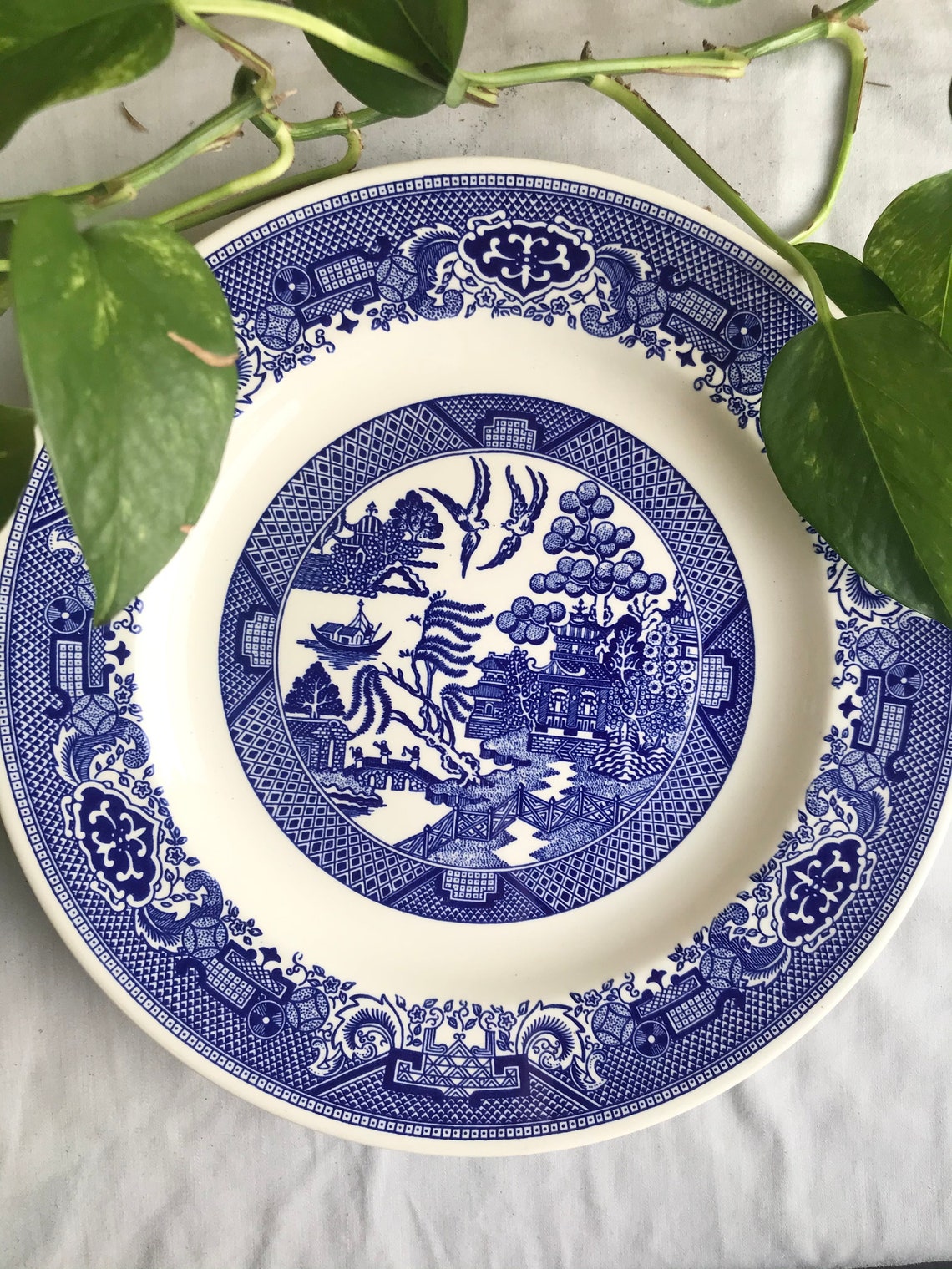 Two Willow Ware by Royal China Plates Etsy UK