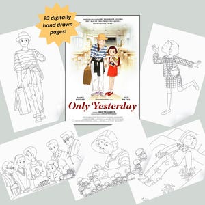 Studio Ghibli Only Yesterday Coloring Pages Digital Download