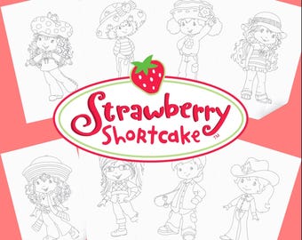 Strawberry Shortcake Coloring Pages Digital Download