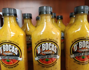 D' BOCAS gourmet hot sauce PANAMA hot sauce picante Panama picante panameño piquante sauce spicy sauce flavor Panamanian hot SAUS Panamanian