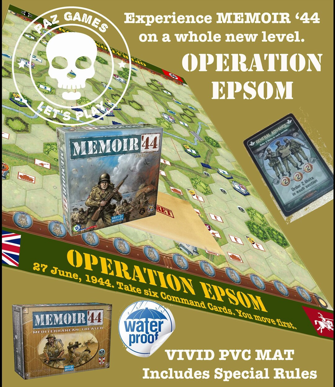 Expansion Memoir 44 Expansion Battlemap OPERATION EPSOM Memoir '44 ...