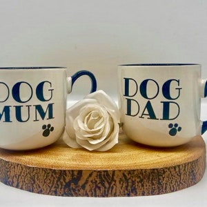 Personalised His and Hers Dog Parents Mugs | Dog Mum and Dog Dad | Pet Mugs | Pet Lover