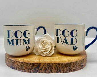 Personalised His and Hers Dog Parents Mugs | Dog Mum and Dog Dad | Pet Mugs | Pet Lover