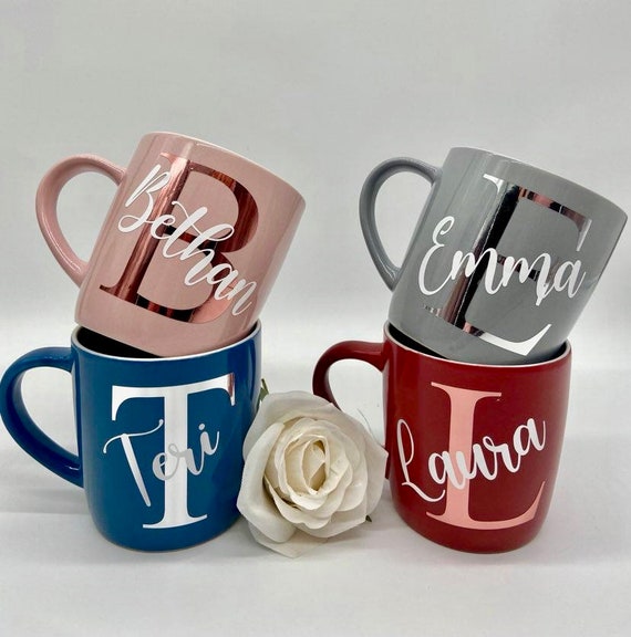 Tazza personalizzata / Tazza con iniziale e nome / Nome personalizzato /  Regalo personalizzato / Tazza da caffè / Tazze personalizzate / Tazze con  iniziale / Compleanno / Matrimonio -  Italia