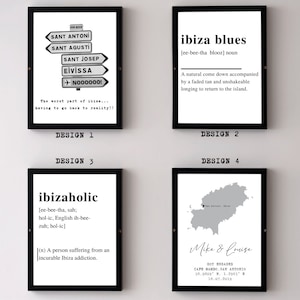 Ibiza Print | Ibiza Wall Art | Ibiza Poster | Ibiza Quotes | Ibiza Map Print | Wall Art | Quote Prints |