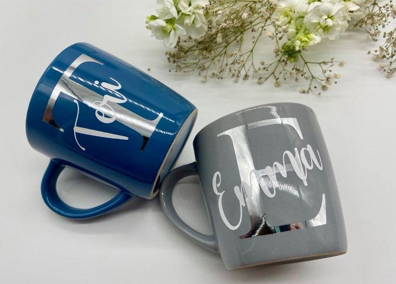Personalised Mug Initial and Name Mug Custom Name Personalised Gift Coffee Mug Custom Mugs Initial Mugs Birthday Wedding image 4