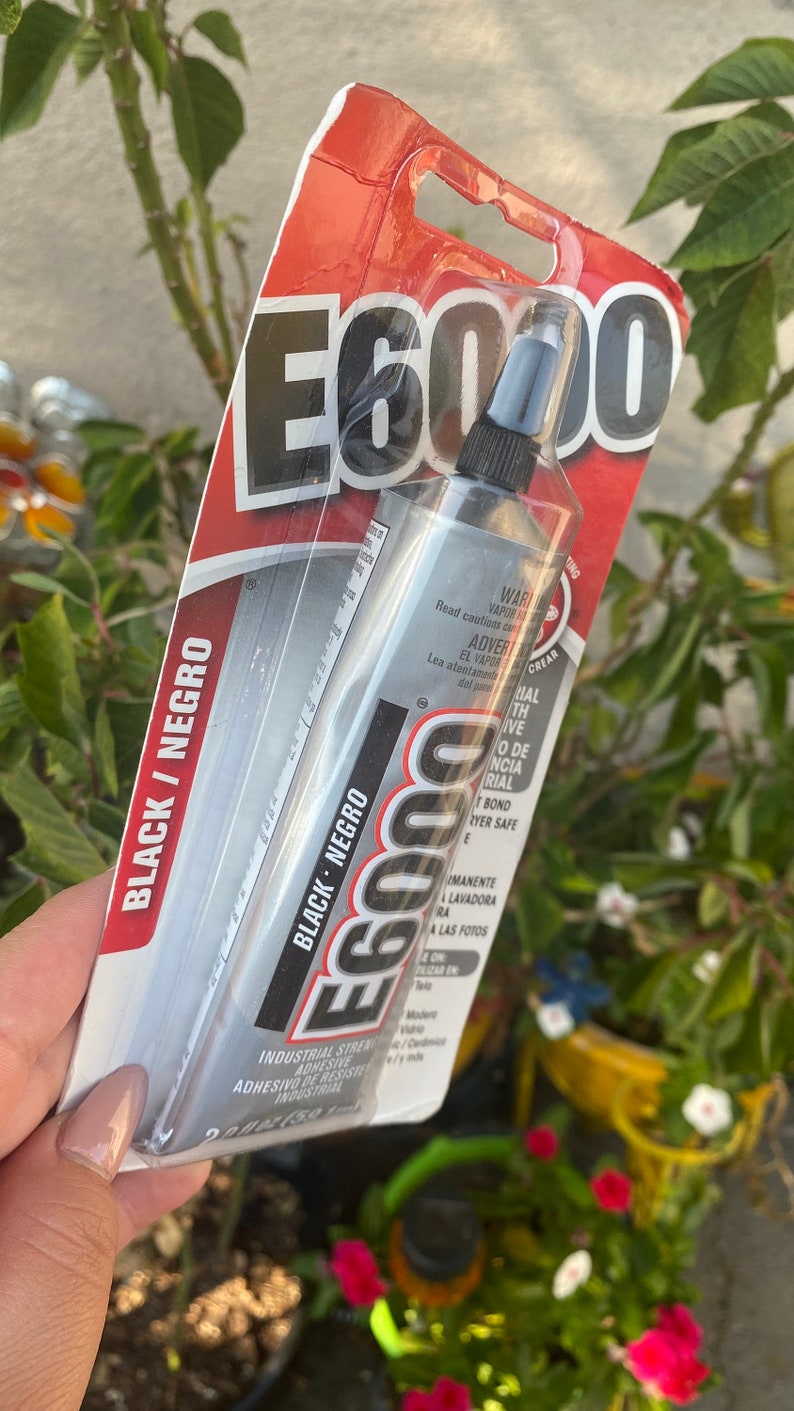 Clear / Black E6000 Industrial Strength Glue. Permanent Bond Etsy
