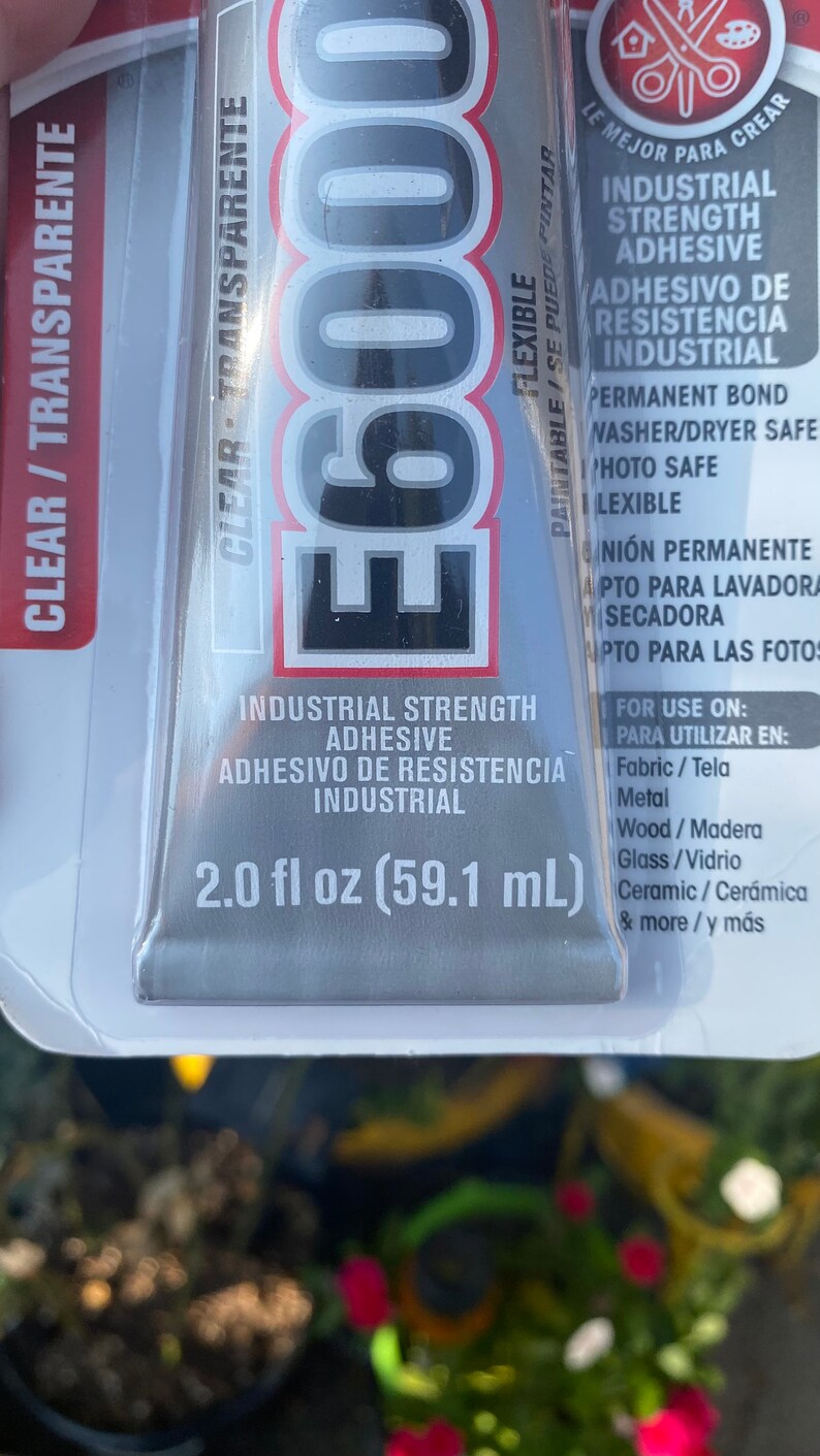 Clear / Black E6000 Industrial Strength Glue. Permanent Bond Etsy