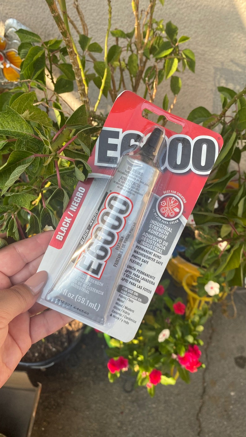 Clear / Black E6000 Industrial Strength Glue. Permanent Bond Etsy