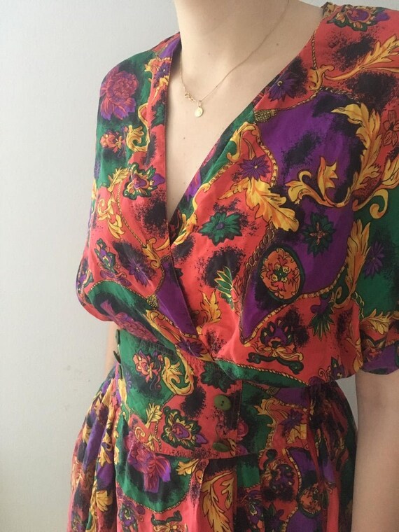 silk vintage dress, silk vintage dress, unique dre