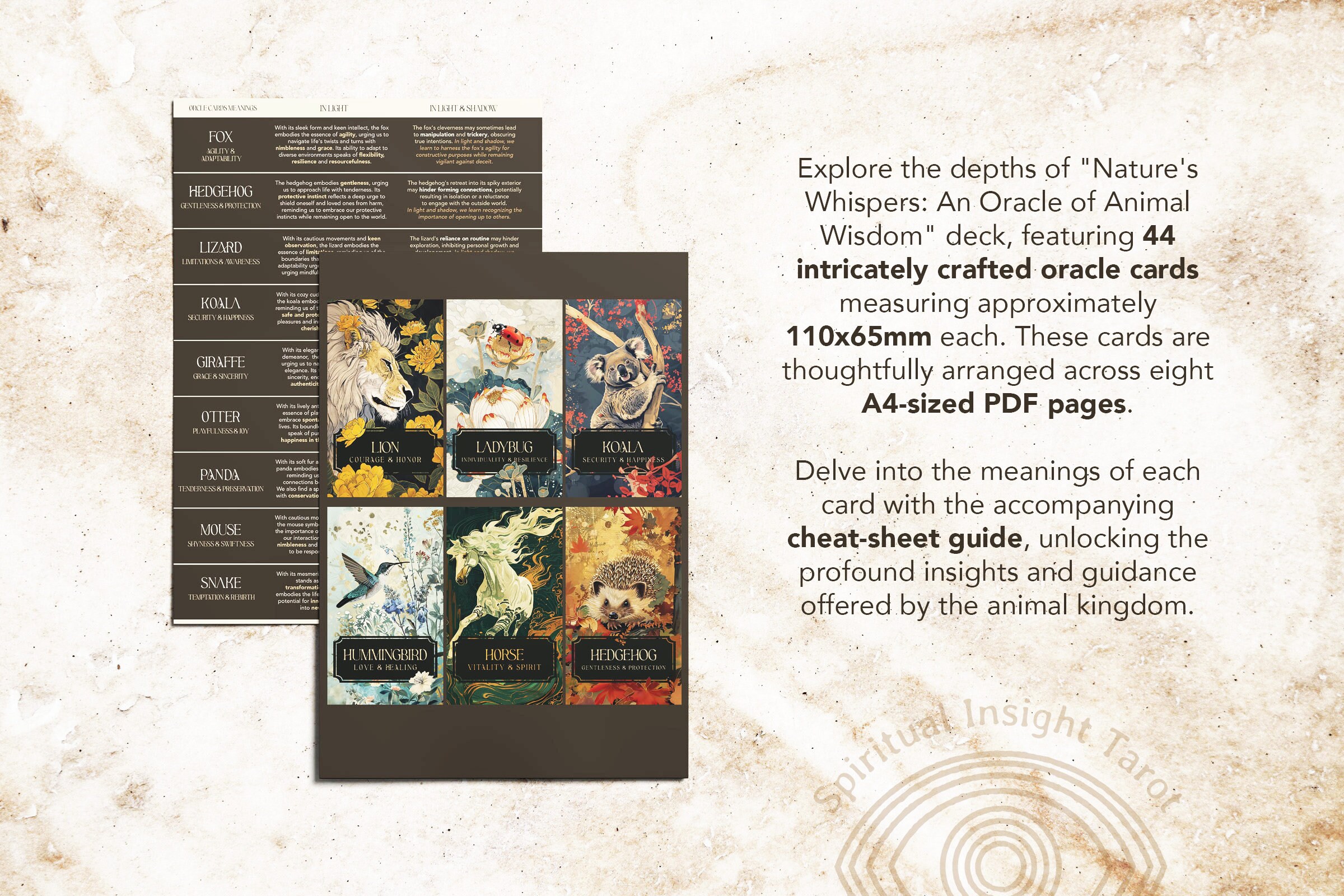 Instant Digital Download: Printable 'whispers of Nature' Animal Wisdom ...