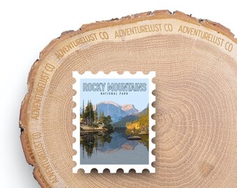 Rocky Mountain National Park Stamp Sticker | Adventure Hiking Explore | Waterproof Water Bottle Laptop Sticker | Nature Lover Gift