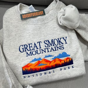 Embroidered Great Smoky Mountains National Park Crewneck Sweatshirt