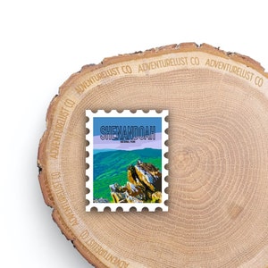 Shenandoah National Park Virginia Stamp Sticker | Adventure Explore Hiking Outdoors |  Water Bottle Laptop Sticker | Nature Lover gift