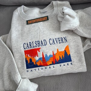 Embroidered Carlsbad Cavern National Park New Mexico State Crewneck Sweatshirt