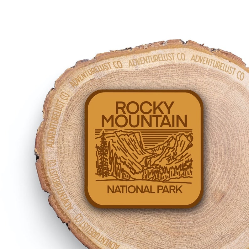 Rocky Mountains National Park Colorado Stamp Water Bottle Laptop Sticker Decal