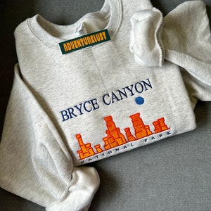 Embroidered Bryce Canyon National Park Utah Crewneck Sweatshirt