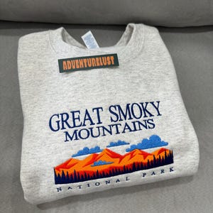 Embroidered Great Smoky Mountains National Park Crewneck Sweatshirt