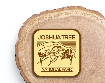 Joshua National Park California Stamp Sticker | Adventure Explore Outdoors | Waterproof Matte Water Bottle Sticker | Gift for Nature Lovers