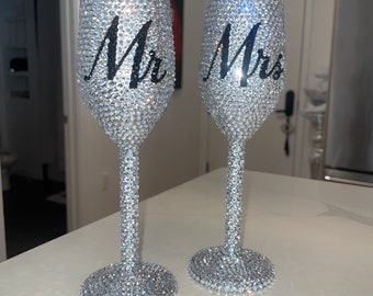 Mr & Mrs Champagne Flutes