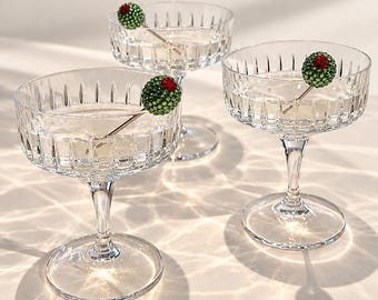 Rhinestone Olive Martini Pick