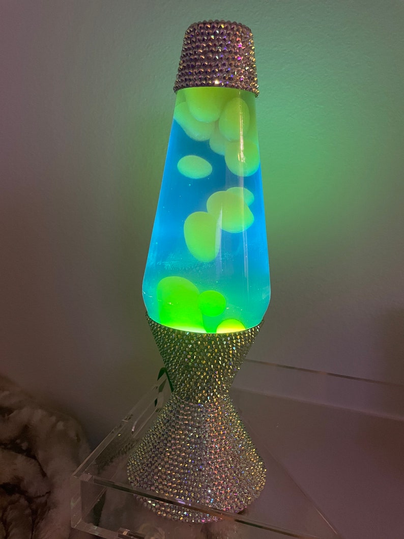 Rhinestoned Blue Lava Lamp image 2