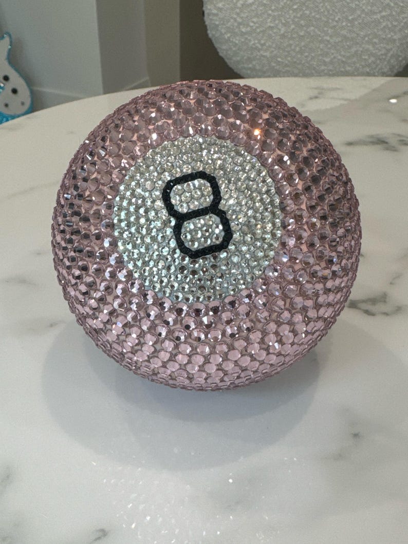 Rhinestoned Pink Magic 8 Ball - Etsy