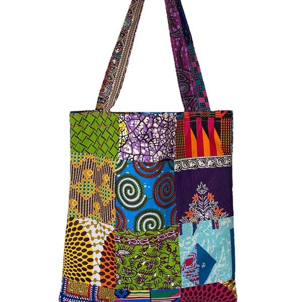 African print tote bag