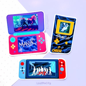 Stray Kids Spielkonsole Aufkleber | Bleiben | Maniac | Donnernde | Käse | Kpop Sticker Set