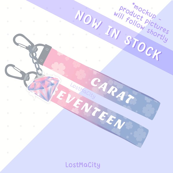 SEVENTEEN Light Stick Strap PREORDER | K-Pop Keychain | CARAT | svt diamond | Caratbong Strap | Kpop Lanyard Wrist Strap