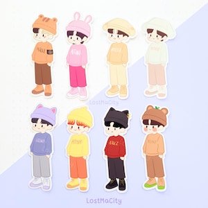 ATEEZ Ani-Boys Aufkleber | Süßer ATINY Aufkleber | Ateez Chibi Zeichen | K-Pop Briefpapier | Versand nach Deutschland