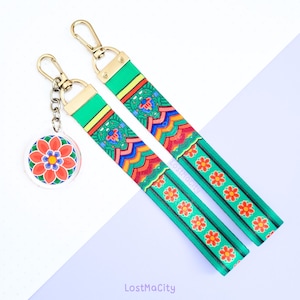 Traditional Korean Pattern Keychain Strap | Korean Palace | Historical KDrama | Kpop Lightstick Strap | Lanyard Phone Strap