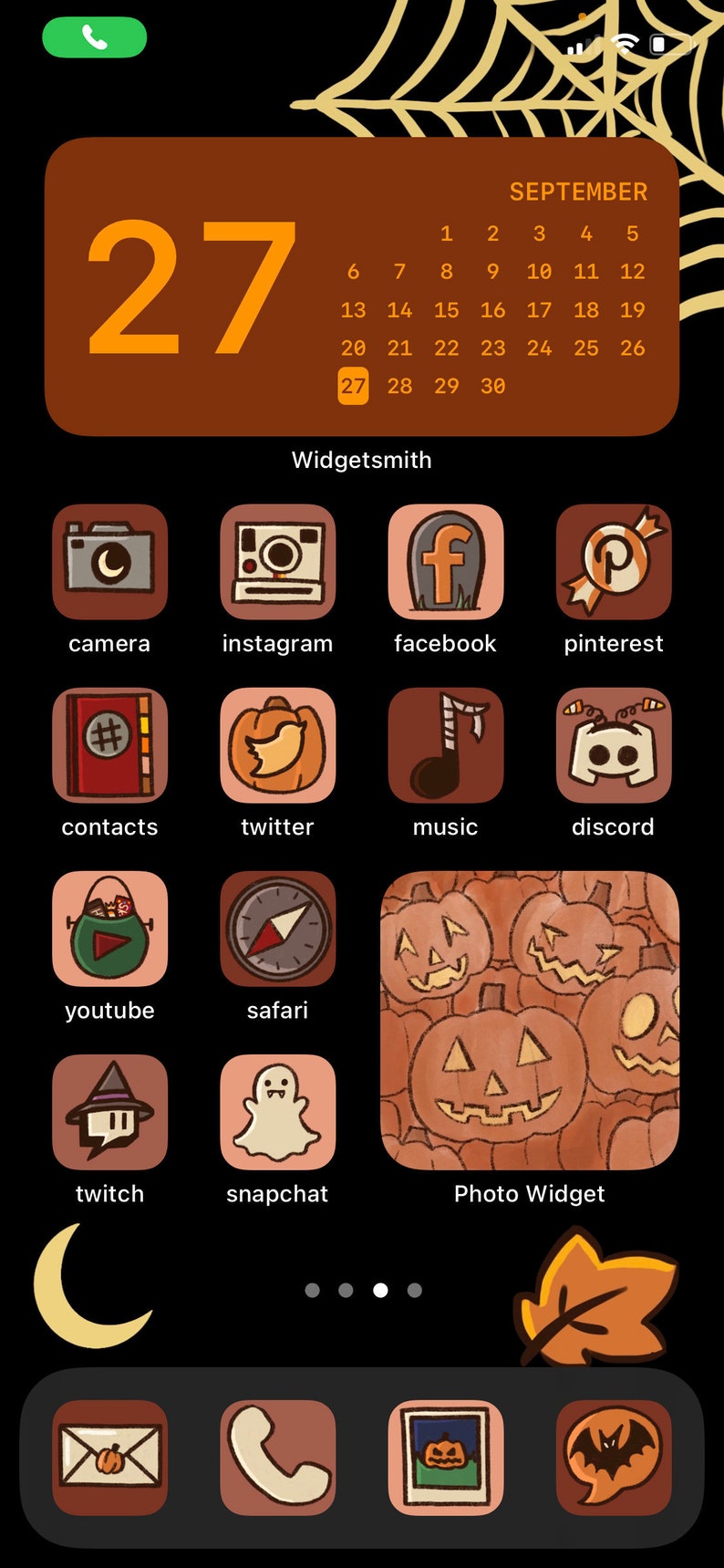 Halloween/Fall Themed iOS 14 Icon Pack 