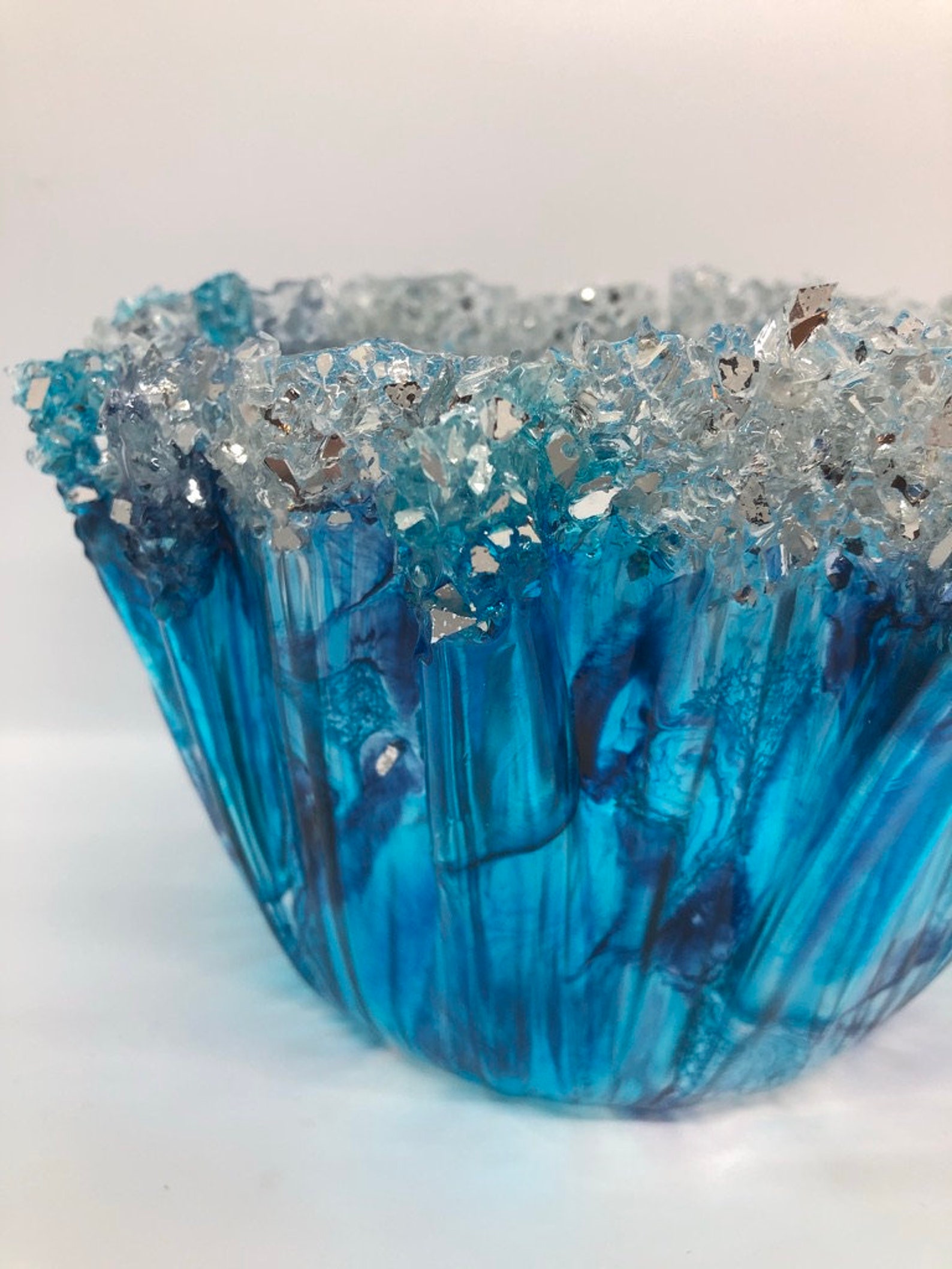 Floating Flowers BowlHome Decor BowlEpoxy Resin BowlTable Etsy