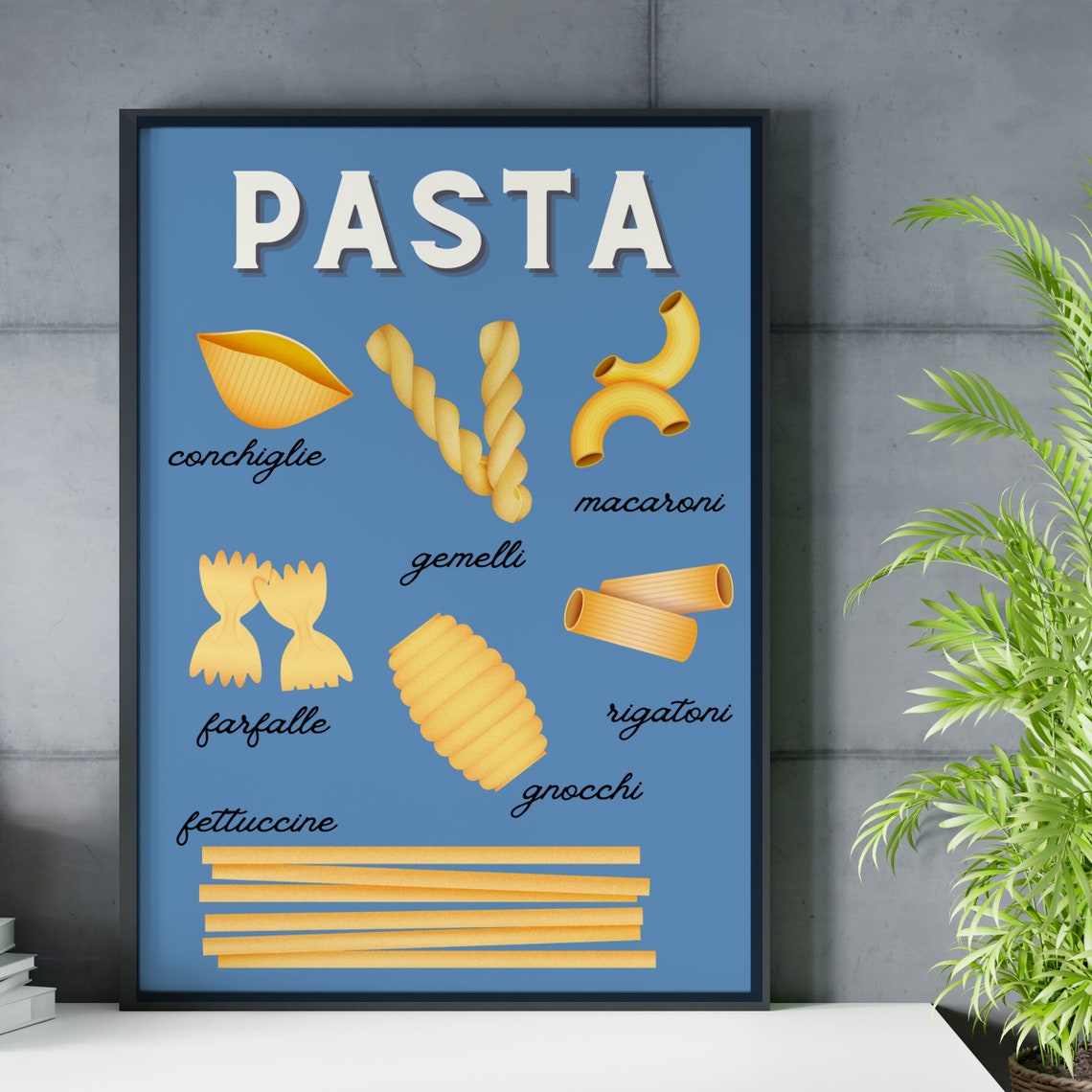 Kitchen Wall Art Print, Kitchen Printable Art, Retro Style Kitchen Art