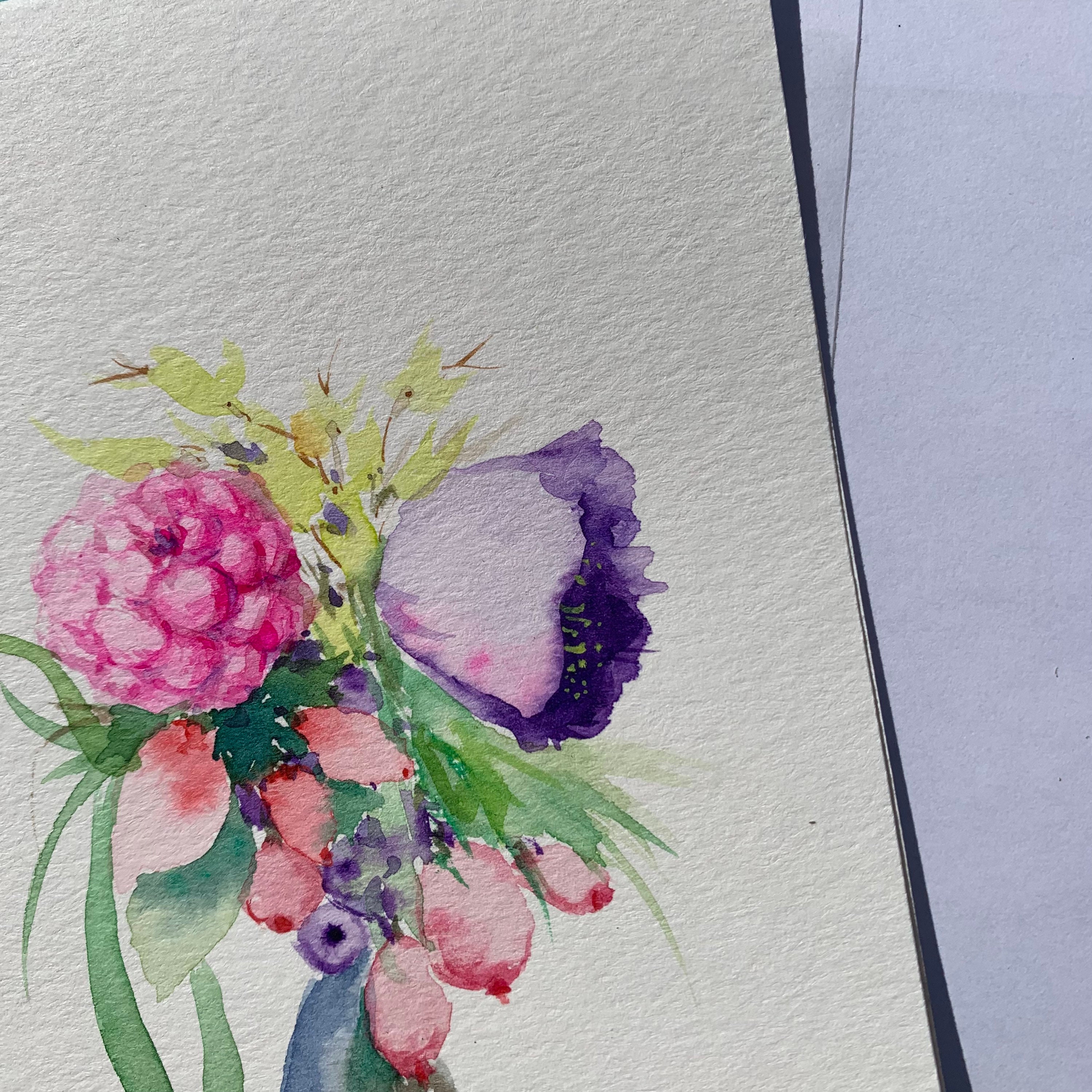Original Hand Painted Watercolor Cards 4.25x5.5 not - Etsy Canada