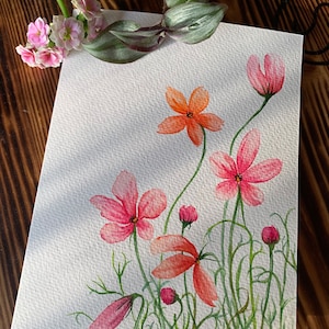 5”x7” Original Hand Painted watercolor cards (not print),Mother’s Day,Wedding ,Birthday ,Congratulations,Thank you,Flower,Anniversary Card.