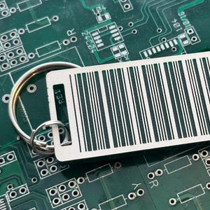Custom Barcode Keychain Acrylic Key Fob | Gym Membership Card Holder Reusable Personalized Tag