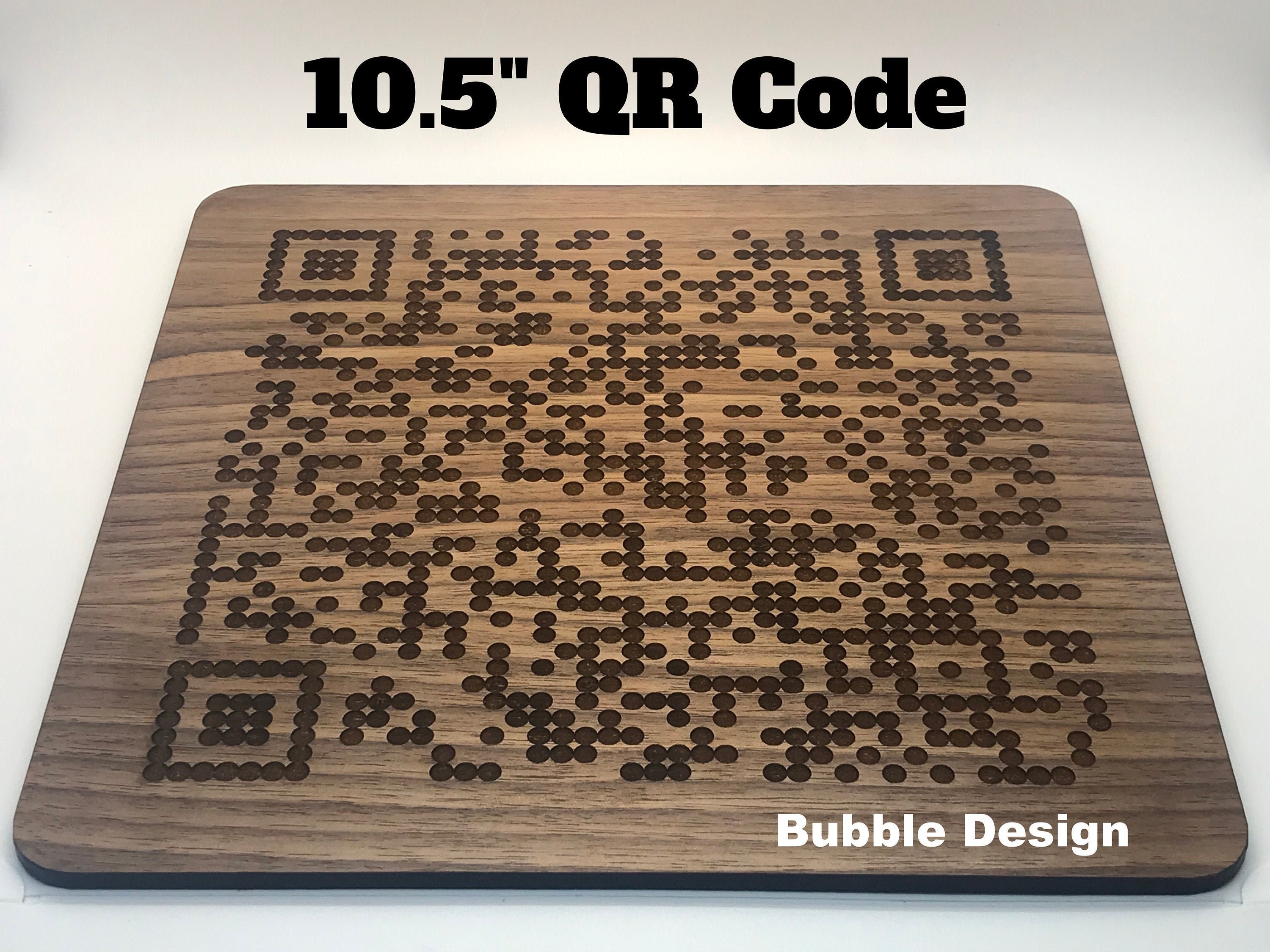 10.5/5 Wooden QR Code Etsy