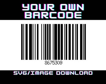 Benutzerdefinierter Strichcode Download - SVG / PNG / JPG - Auf Bestellung gefertigter Strichcode