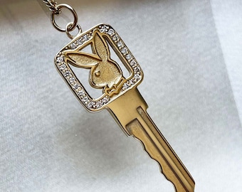 14k Playboy Key Pendants - Etsy