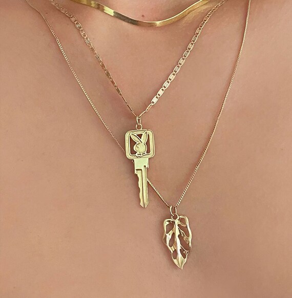 Solid 10k Yellow Gold Playboy Bunny Key 
