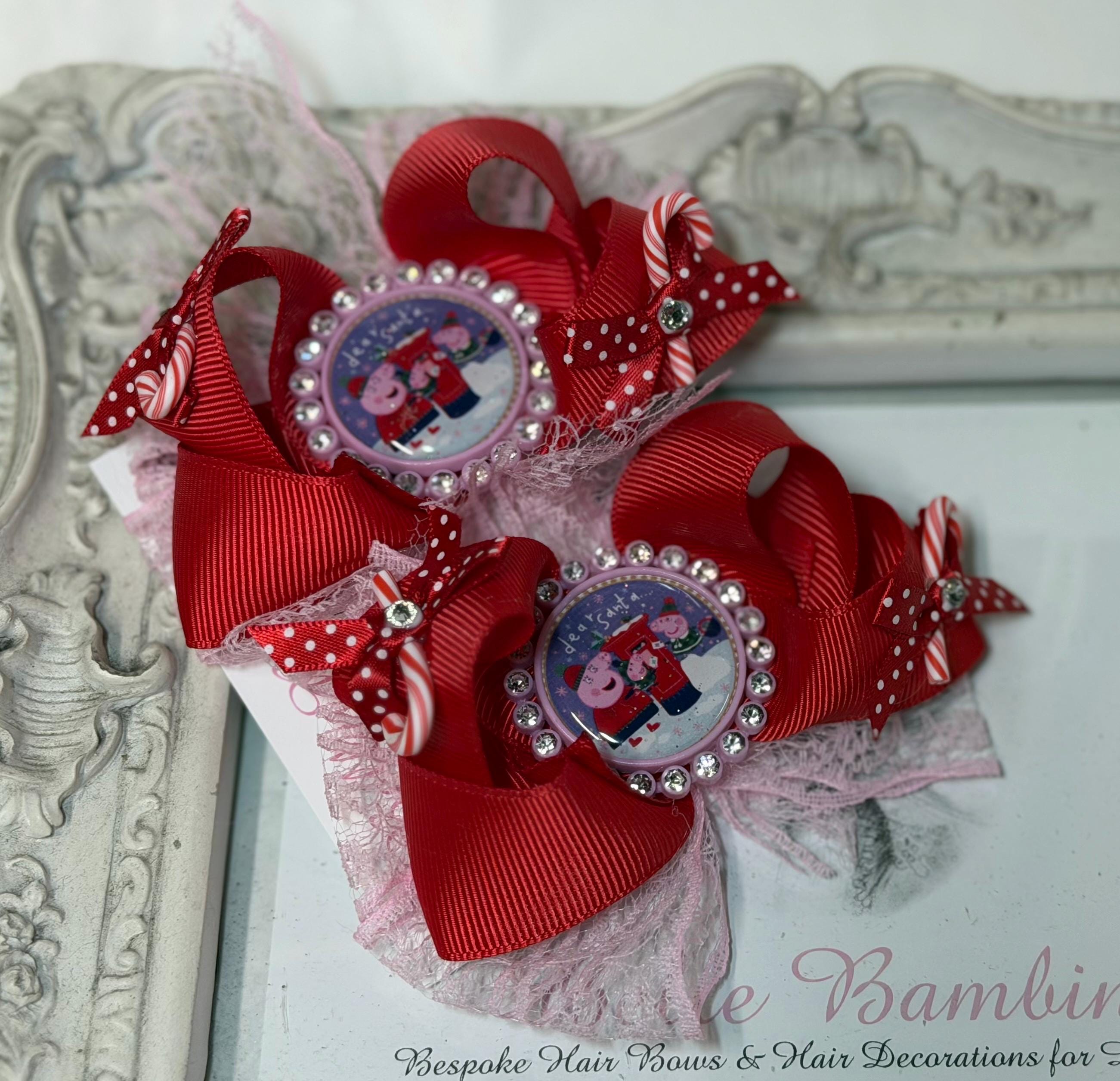 Set Accessori Capelli Peppa Pig Per Bambine - 9 Pezzi Con Fascia, Clip E Fiocchi - Foto 2