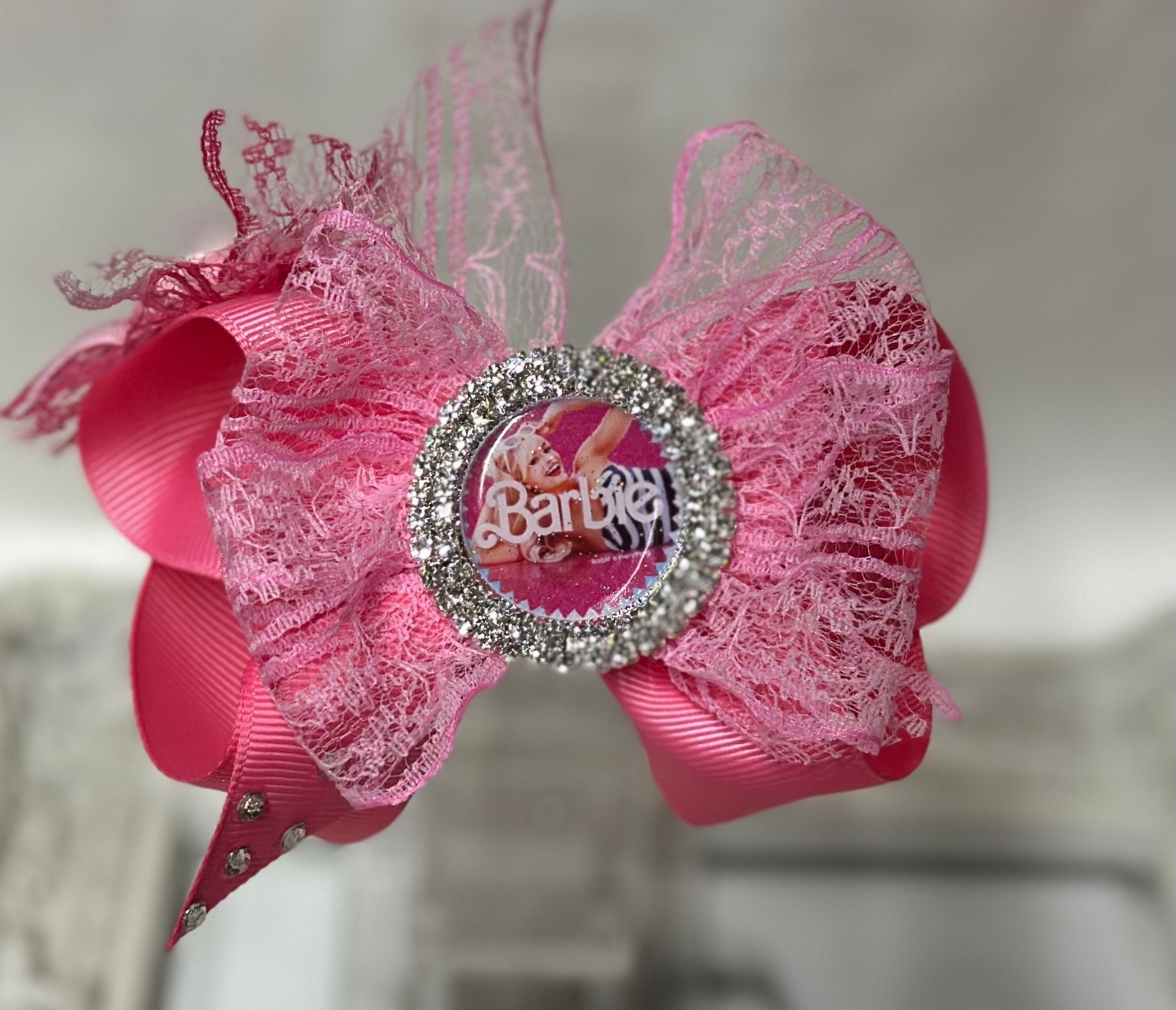 Buy New Girls Barbie Fancy Hair Bow Pink 4 Inch Clip Online in India Etsy